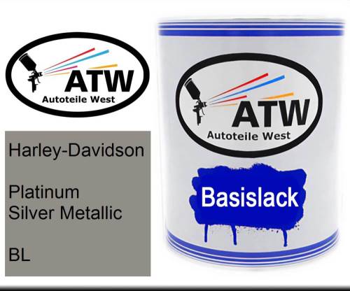 Harley-Davidson, Platinum Silver Metallic, BL: 1L Lackdose, von ATW Autoteile West.